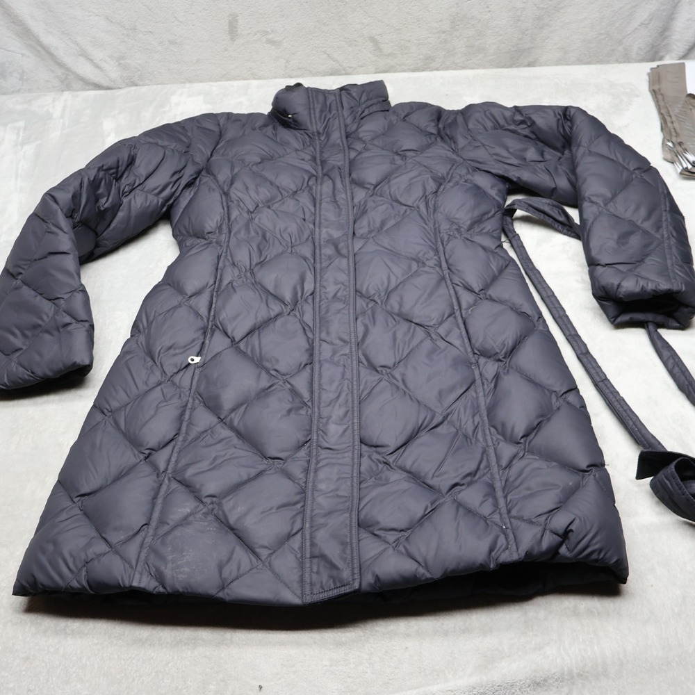 Eddie Bauer Down Jacket Women Medium Black 700 Fill Insulated Coat Quilted Parka